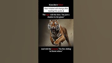 Thumbnail of The 'Tiger'🐅 told the deer 🦌🌳     #life #motivation