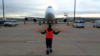 Cargo Ramp Marshalling - Cathay Pacific Cargo - Hong Kong Trader B-LJA O'Hare Airport [05.31.2015]