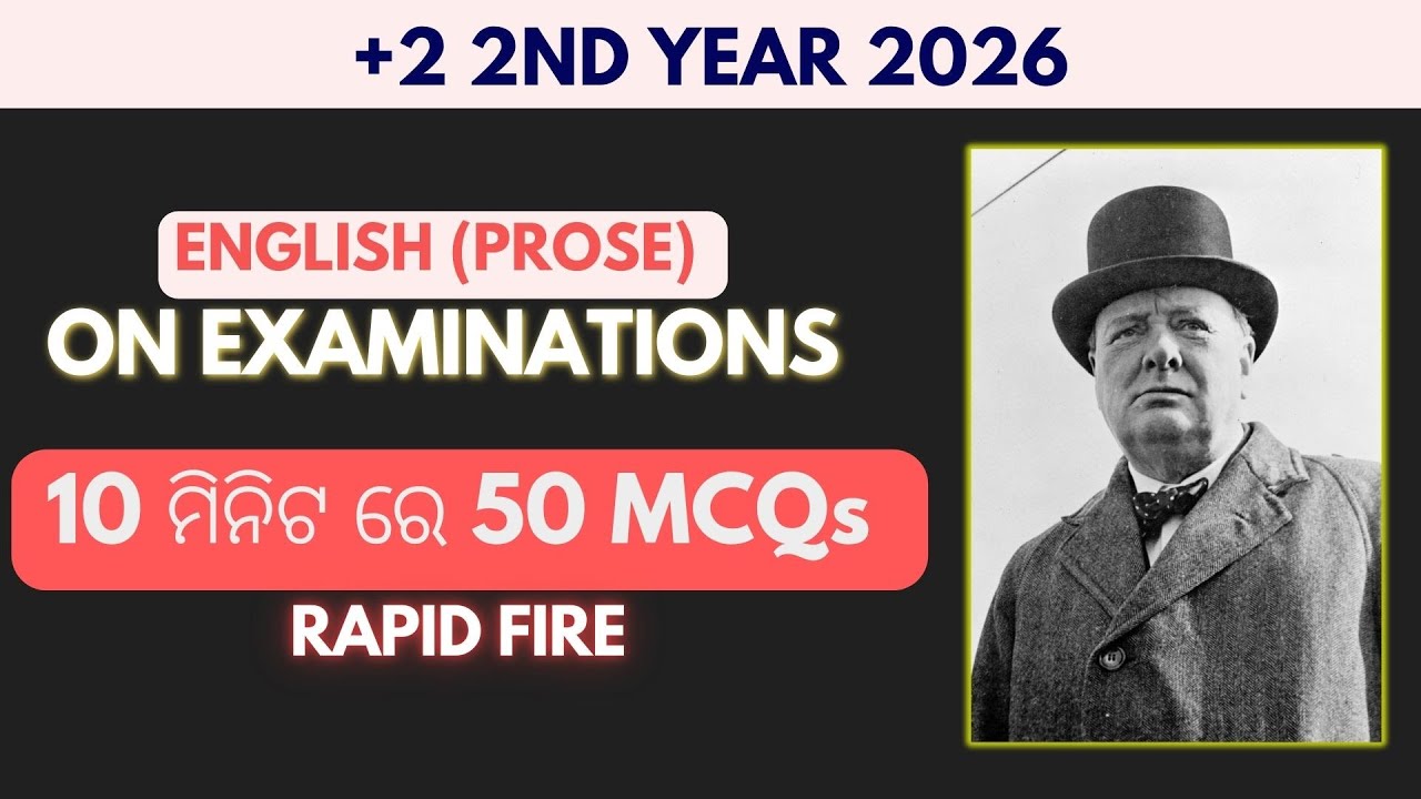 Class 12 ON EXAMINATION MCQ for 2026 Board Exam | Chse Education