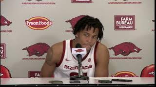 DJ Wagner postgame - Arkansas 79, Samford 75