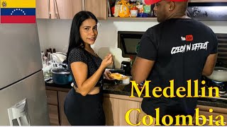 ⁣First time eating Venezuelan food in Medellin Colombia