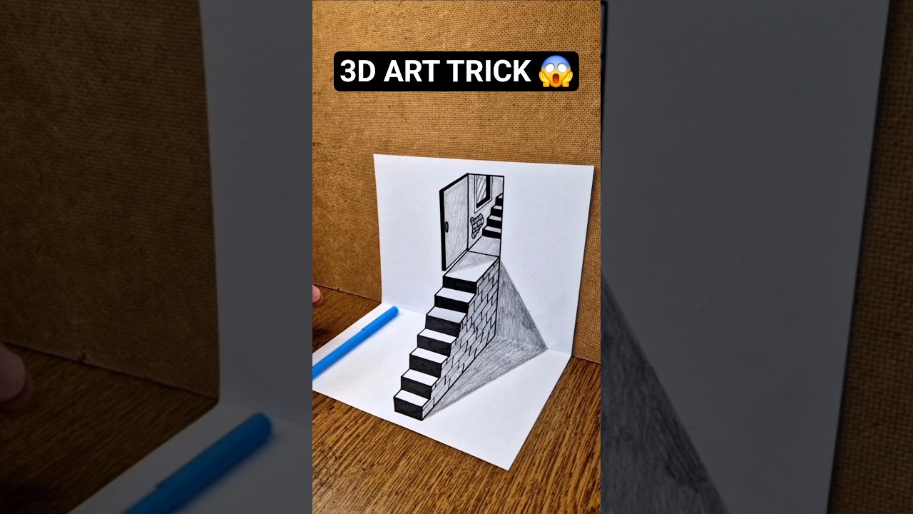 3D Drawing Trick!! FULL VIDEO HERE ☝️
