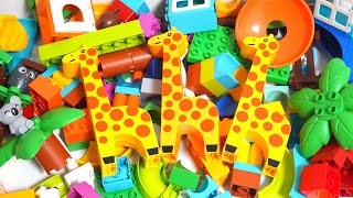 Satisfying Building Blocks Marble Run ASMR Coaster full of giraffes 【best collection】
