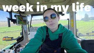 spend a week at work with me! | back in the fields, getting sick, & appointments!