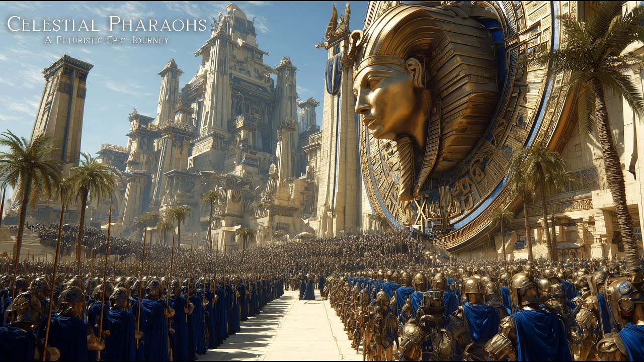 Celestial Pharaohs, Future Empires | Epic Egyptian Sci-Fi Art Journey