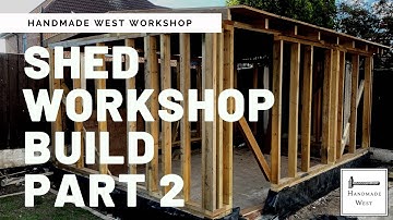 DIY SHED WORKSHOP BUILD - Part 2 - Wall Framing And Rafters