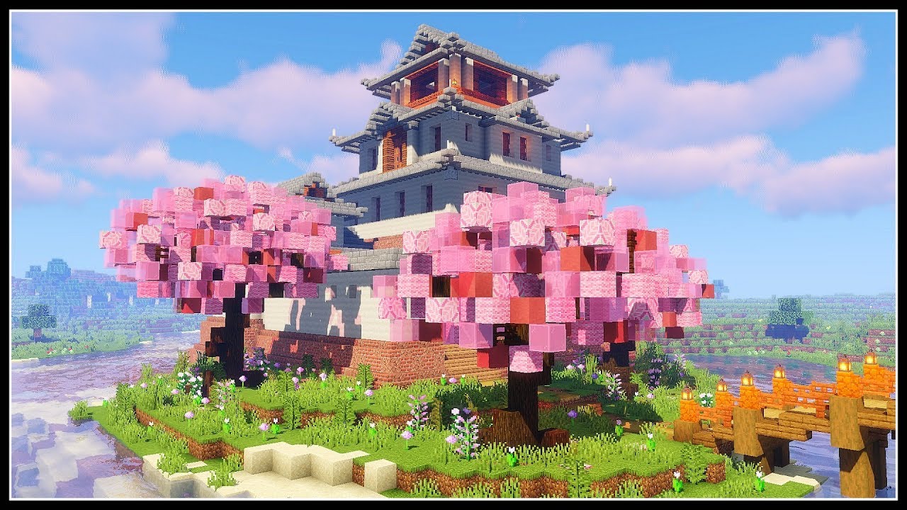 Japanese Castle Minecraft Timelapse Youtube