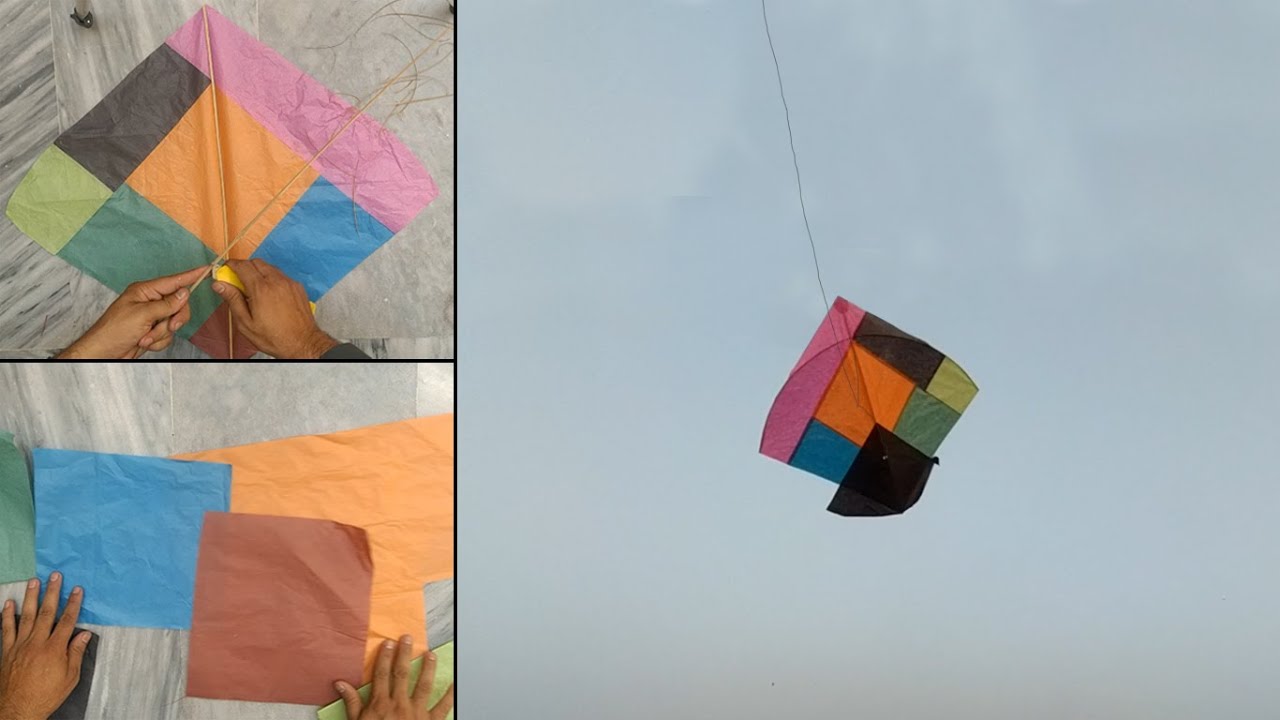 Kite Making with Waste Kite Papers Kite Flying test DIY Kite Kite