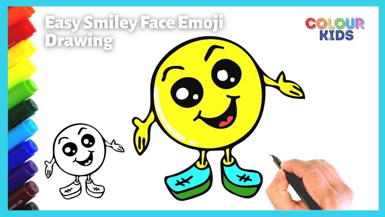 Smiley Face Drawing Step by Step | How to Draw a Smiley Face Emoji