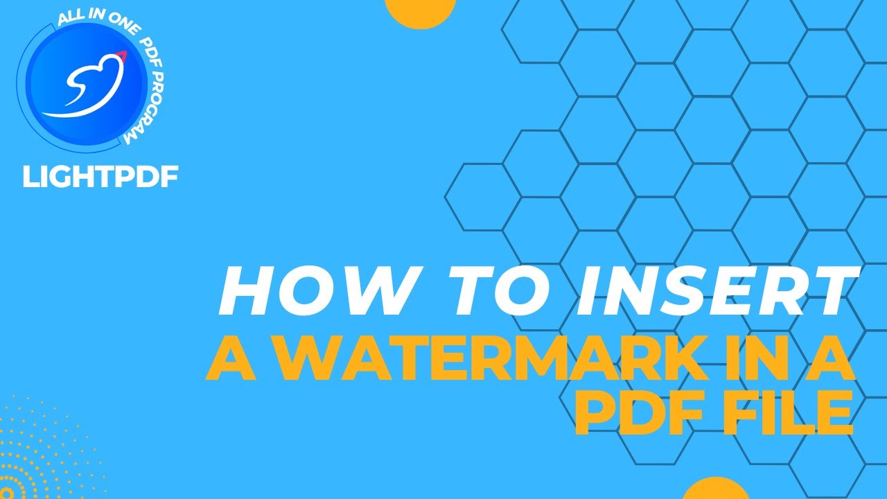 [LightPDF FAQ] How to Insert a Watermark in a PDF File - YouTube