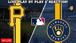 Pittsburgh Pirates vs Milwaukee Brewers | MLB Livestream Live Radio Broadcast