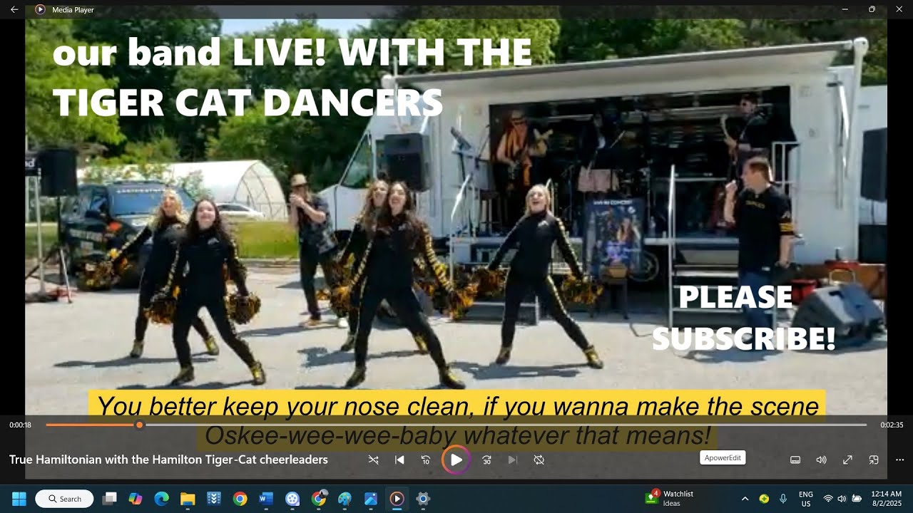 "True Hamiltonian" ~ with the CFL's Hamilton Tiger Cat DANCERS! LIVE!