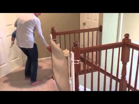 retractable baby gate top of stairs