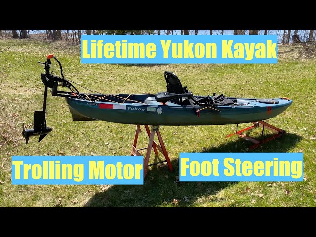 Lifetime Yukon Angler 116 Kayak with Trolling Motor and Foot