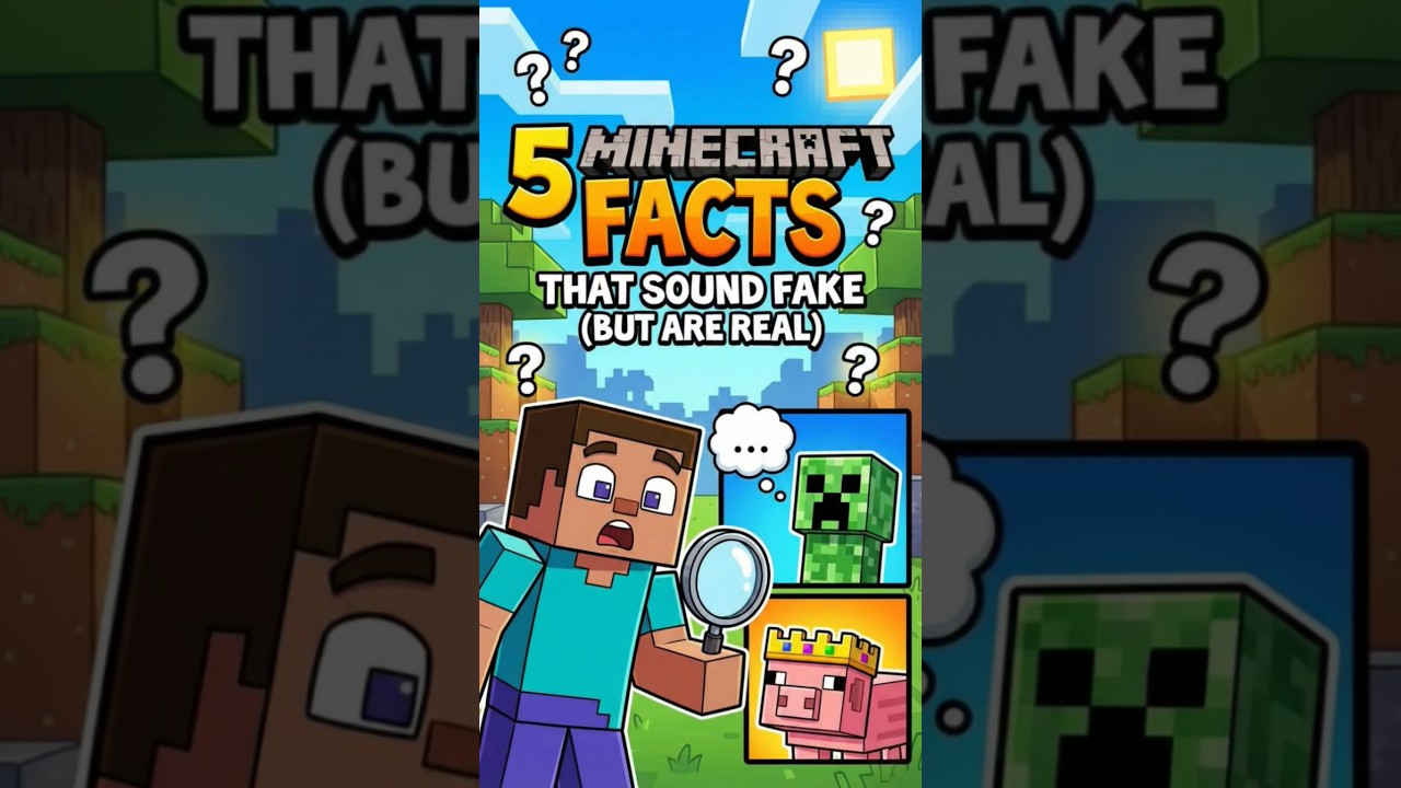 5 Minecraft Facts That Sound Fake (But Are Real) | Minecraft tricks | Minecraft fun #shorts #fyp
