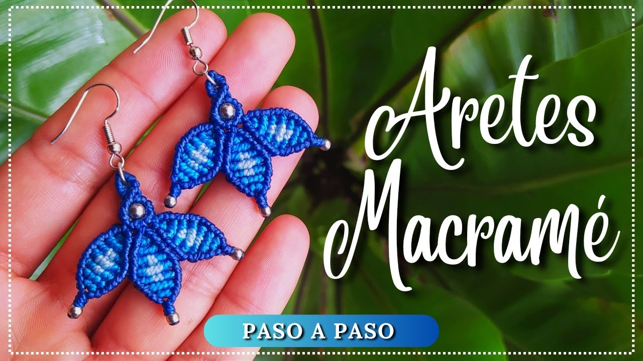 AROS MEDIA FLOR 💠 Como hacer PENDIENTES de HILO