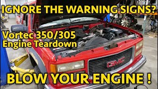 Grenaded OBS Chevy Truck L31 5.7L/5.0L Vortec V8 Engine Teardown! Positively A Ventilated Crankcase.