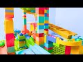 Marble Run ASMR Race Against The World ☆ ZONE Marbles &amp; Bridges Lego Roblox Build Tracks