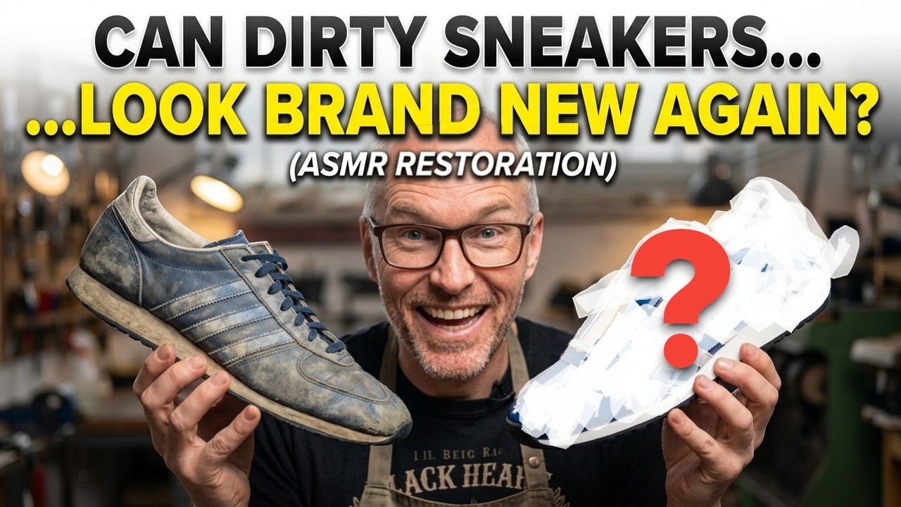Can Dirty Sneakers Look Brand New Again? ASMR Shoe Restoration