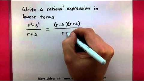 Algebra - Write a rational expression in lowest terms
