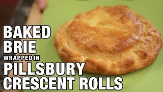 Baked Brie Wrapped in Pillsbury Crescent Rolls | The Hungry Bachelor