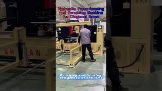 Hydraulic forming and Punching Machine for Diagonal Brace #scaffolding