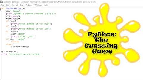 Python Tutorial - SUPER SIMPLE STARTER GAME FOR PYTHON (Guessing Game)
