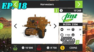 FS 18 COW FARM. Timelapse # 18. Harvesting wheat with a small combine