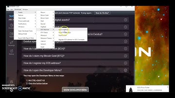 how to get your EOS private keys from EXODUS wallet