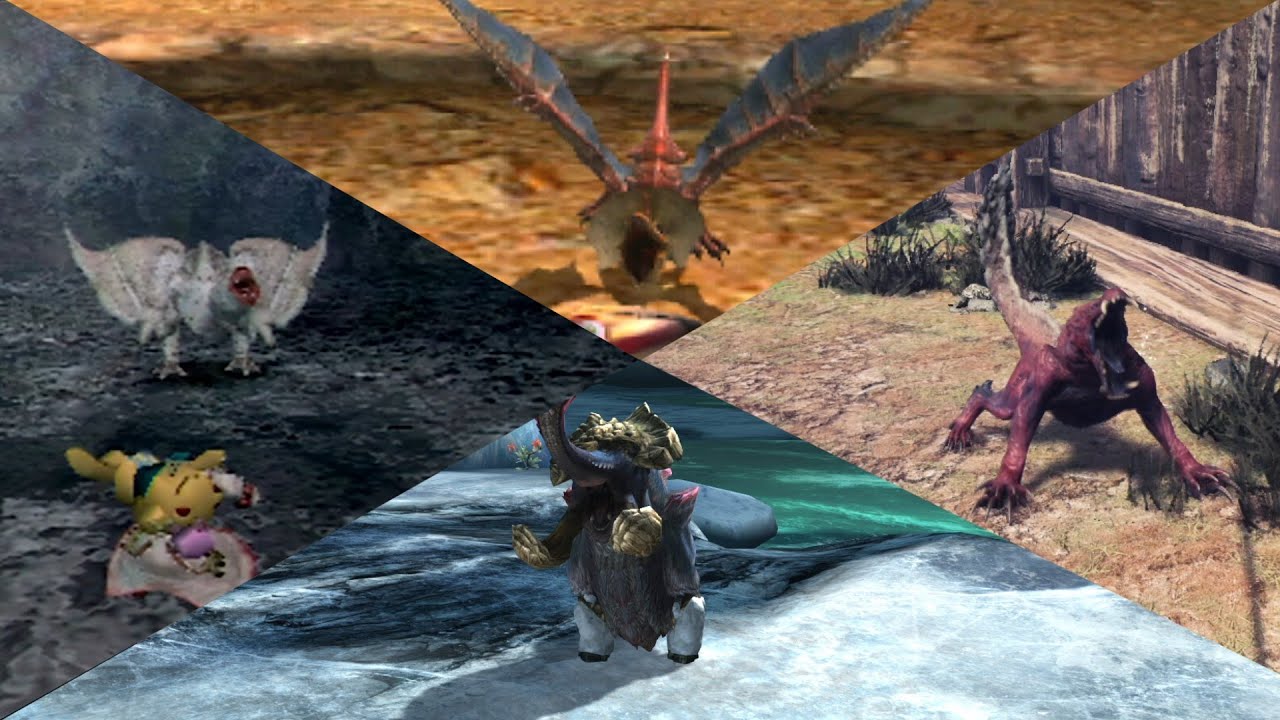 Mh 歴代の極小 特大サイズモンスター咆哮集 Youtube