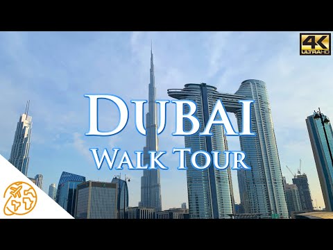 Dubai 4k City Tour Video Walk Walking Downtown Marina UAE
