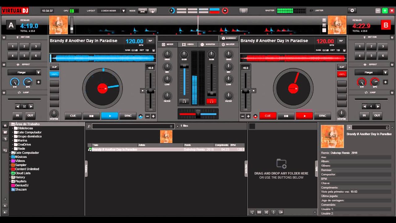 Brandy Another Day In Paradise Remix 206 ( Virtual Dj ) YouTube