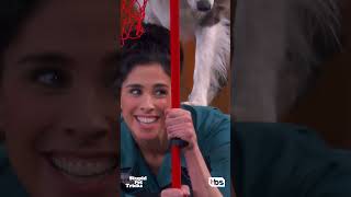 Sarah Silverman gets dunked on by a dog.  #StupidPetTricks | TBS