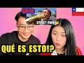 Mi polola JAPONESA COREANA reacciona a "COMIDA CALLEJERA CHILENA en Santiago" 🇨🇱