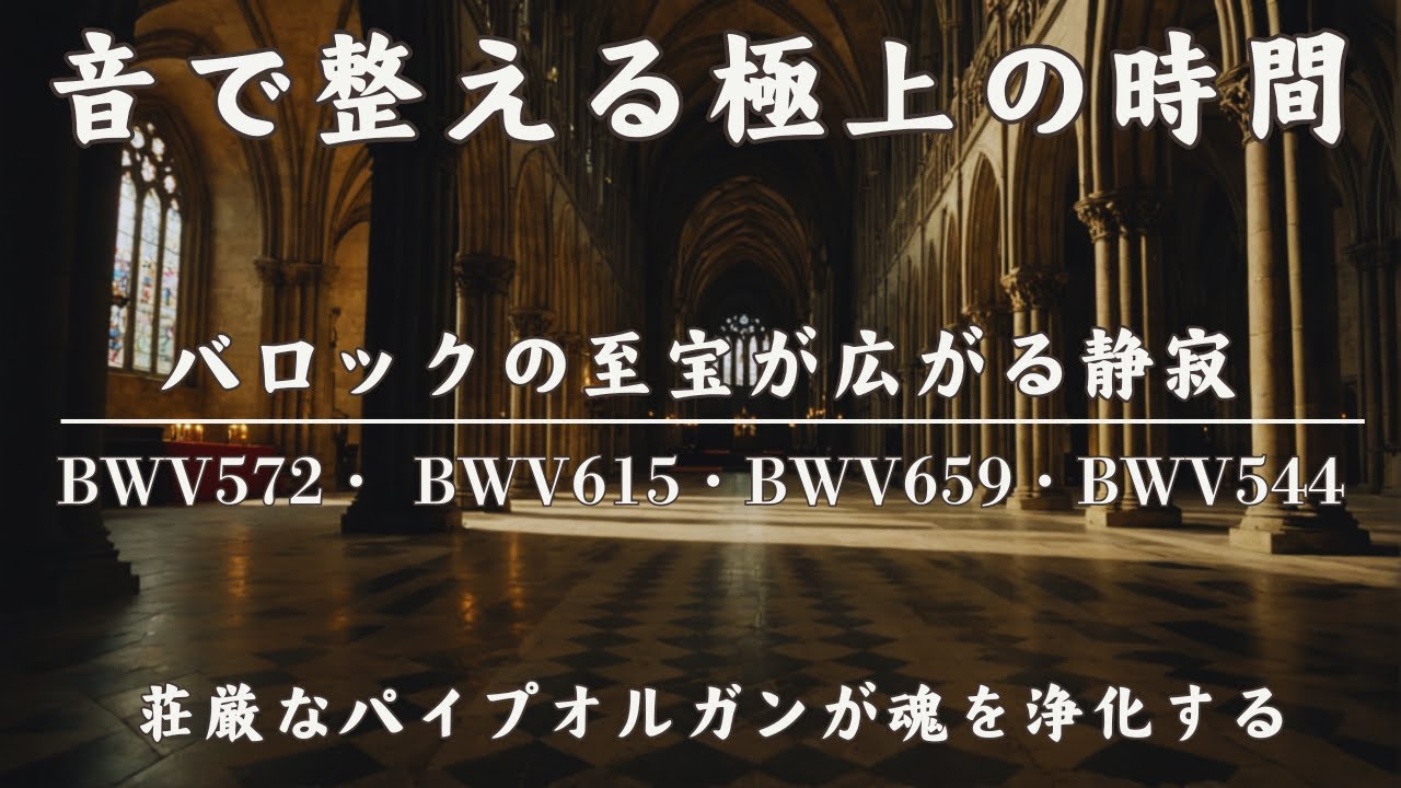 パイプオルガンの魔力】バッハ珠玉の教会音楽〜疲れた心に届く18世紀の