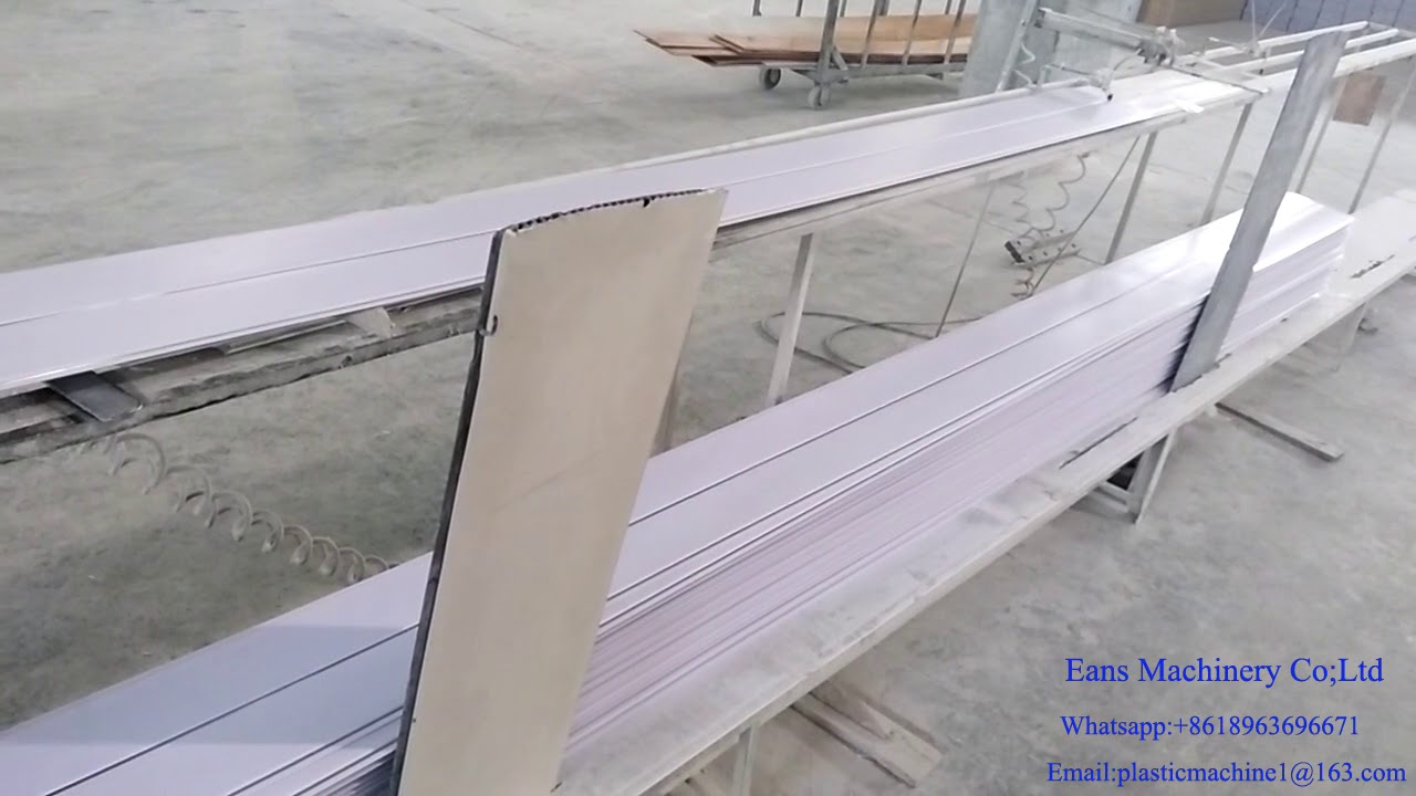 PVC ceiling production line with silver line YouTube