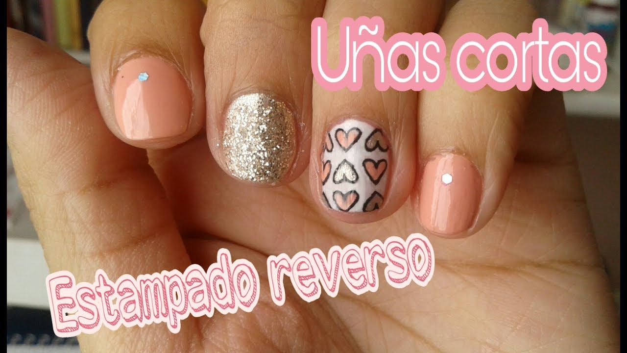 Diseno Para Unas Cortas Stamping Reverse Youtube