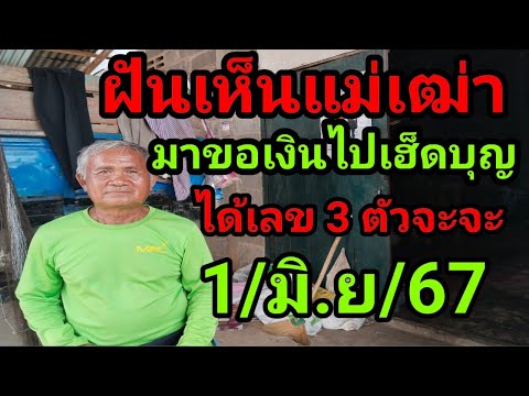 ฝันเห็นแม่เฒ่าที่เสียชีวิตไปแล้วมาขอเงินเฮ็ดบุญ