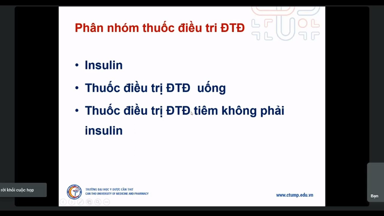 Outline Video Dược lý - Thuốc điều trị đái tháo đường - CTUMP