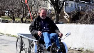 Several People Testriding The Velove Cargobike Prototype 2 In Nacka