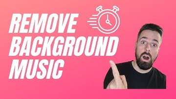 How to QUICKLY REMOVE Background Music