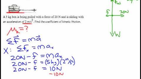 An Example Problem Concerning Coefficient Kinetic Friction