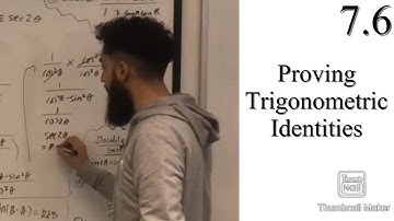 Edexcel A level Maths: 7.6 Proving Trigonometric Identities