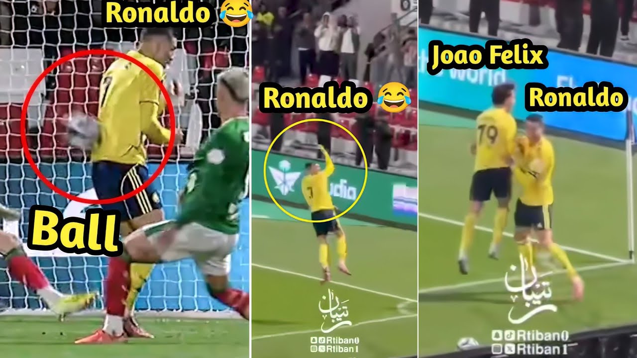 Ronaldo Celebrating Joao Felix Goal After It Deflected Off Him Today 😂