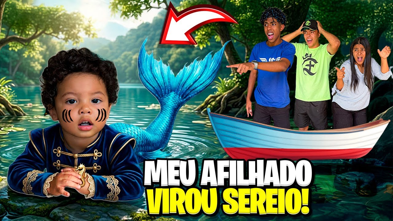 A SEREIA TRANSFORMOU O NOSSO AFILHADO EM SEREIO!😨 *como vamos resgata-lo?* (Estevao e gabriel)￼