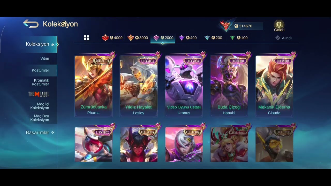Küresel 5 legendli süper hesap videosu