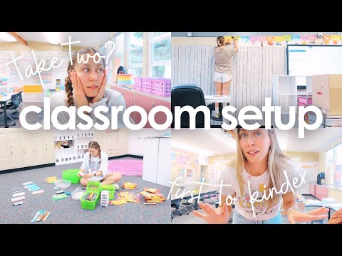 CLASSROOM SETUP TAKE TWO | getting transferred from first grade to kindergarten two weeks in