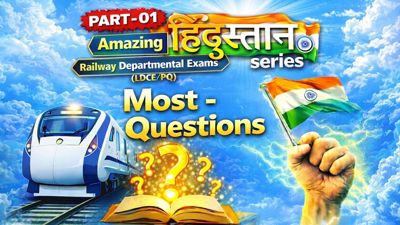 Hindustan Series !! PART - 01 !! Railway Departmental Exams (LDCE/PQ) !! Amazing !! By R.V.Sir