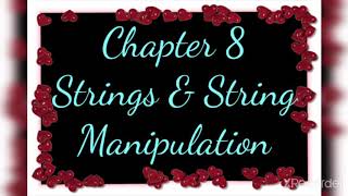 Celebrity Chapter 8 Strings & String Manipulation Profile