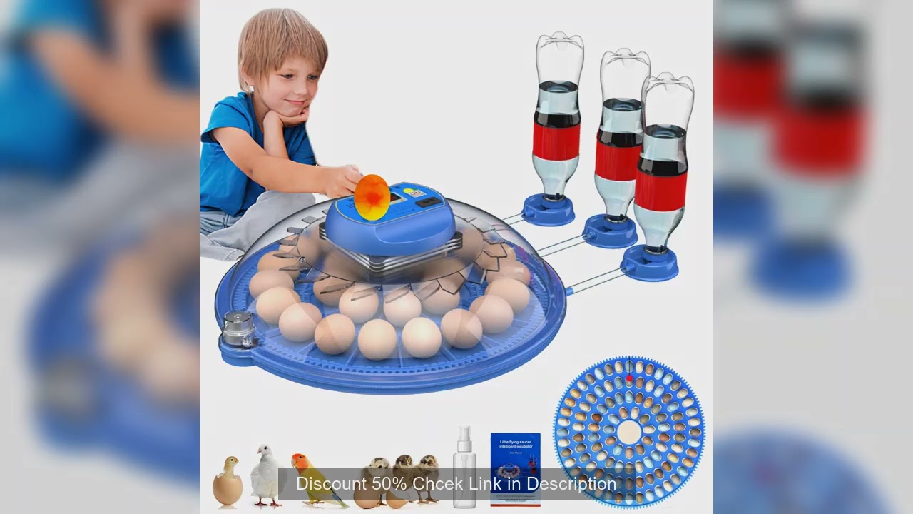 26-52 Eggs Automatic Incubator?Upgrade Automatic Water Adding?360 Degree View?incubators for hatchin